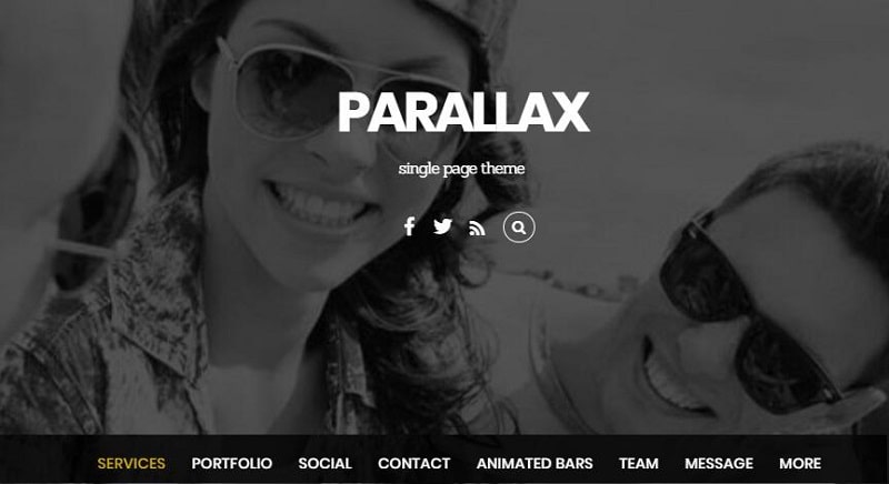  parallax WordPress theme