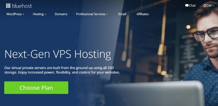 bluehost vps 托管计划
