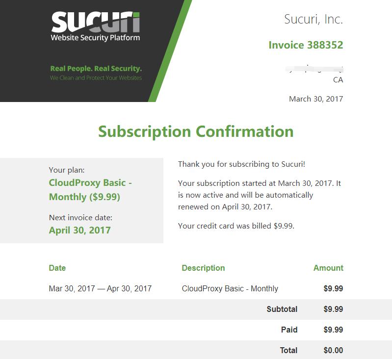 sucuri payment